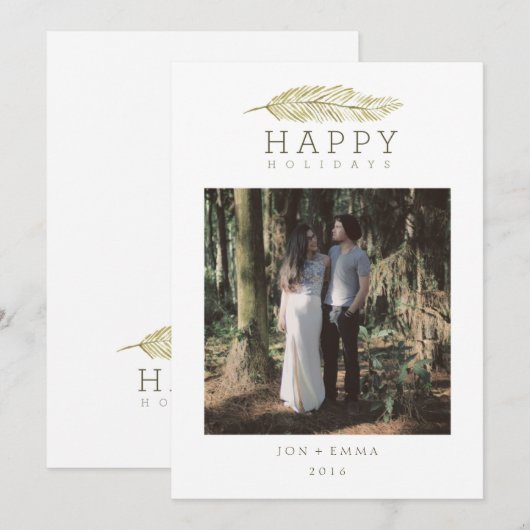 PRETTIGE FEESTDAGEN WINTER BRANCH FEESTDAGENKAART (Voorkant / Achterkant)