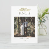 PRETTIGE FEESTDAGEN WINTER BRANCH FEESTDAGENKAART (Staand voorkant)