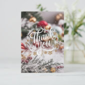 Prettige feestdagen Winter Enchanted Simple Bedankkaart (Staand voorkant)