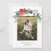 Prettige feestdagen Winter Floral Arch Feestdagenkaart (Voorkant)