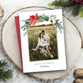 Prettige feestdagen Winter Floral Arch Feestdagenkaart