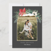 Prettige feestdagen Winter Floral Arch Feestdagenkaart (Voorkant)