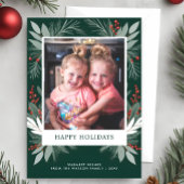 Prettige feestdagen Winter Foliage Groen