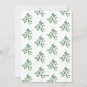 Prettige feestdagen Winter Greenery Mistletoe Foto Feestdagenkaart (Achterkant)