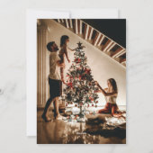 Prettige feestdagen Winter Groen Monogram Bauble F Feestdagenkaart (Achterkant)