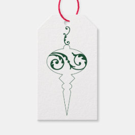 Prettige feestdagen Winter Groene Vakantie Ornamen Cadeaulabel