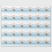 prettige feestdagen! Winter Hedégel Cadeaupapier (Vlak)