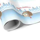 prettige feestdagen! Winter Hedégel Cadeaupapier (Rol Hoek)