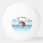 prettige feestdagen! Winter Hedégel Pingpongbal (Achterkant)