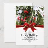 prettige feestdagen Winter Holiday Flat Card Feestdagenkaart (Voorkant / Achterkant)