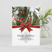 prettige feestdagen Winter Holiday Flat Card Feestdagenkaart (Staand voorkant)