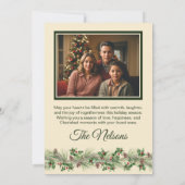 Prettige feestdagen Winter lantaarns aangepaste fo Feestdagenkaart (Achterkant)