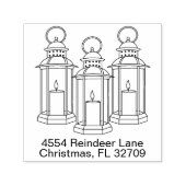 Prettige feestdagen Winter lantaarns kerst Zelfinktende Stempel (Design)