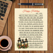 Prettige feestdagen Winter lantaarns notitiepapier