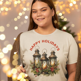 Prettige Feestdagen Winter Lantern Tri-Blend Shirt