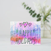 prettige feestdagen WINTER PATH BRIEFKAART (Staand voorkant)