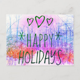 prettige feestdagen WINTER PATH BRIEFKAART