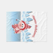 prettige feestdagen! Winter Pig Fleece Deken (Voorkant (Horizontaal))