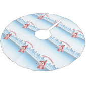 prettige feestdagen! Winter Pig Kerstboom Rok (Gekanteld)