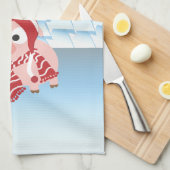 prettige feestdagen! Winter Pig Theedoek (Quarter Fold)