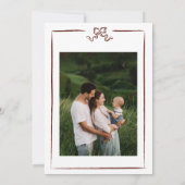 Prettige feestdagen Winter Rode Hand getrokken Bow Kaart (Achterkant)