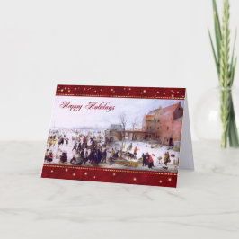 prettige feestdagen. Winter Scene Fine Art Kerstfe Feestdagen Kaart