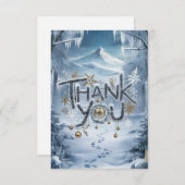 Prettige feestdagen Winter Simple Lovely Bedankkaart (Voorkant / Achterkant)