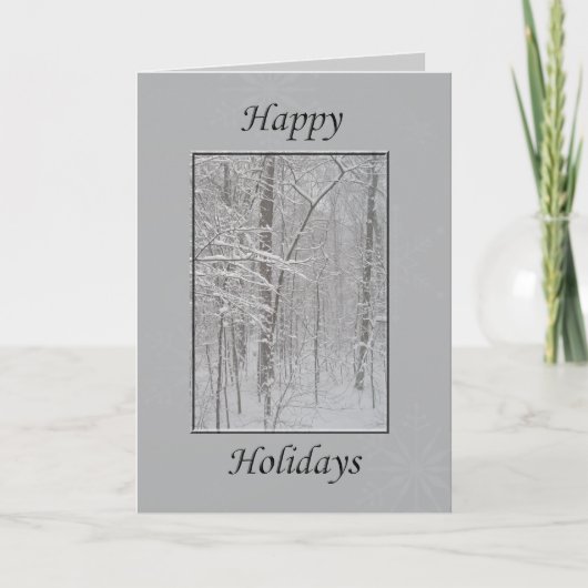 prettige feestdagen Winter Snow Kaart (Voorkant)