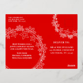 prettige feestdagen Winter Snowflake 1 Fotokerstfe (Achterkant)