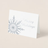 Prettige feestdagen Winter Snowflake Business Folie Kaarten (Voorkant)
