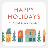 Prettige feestdagen Winter Stickers (Voorkant)