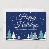 prettige feestdagen Winter Trees Beauful Company Feestdagenkaart (Voorkant)