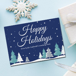 prettige feestdagen Winter Trees Beauful Company Feestdagenkaart