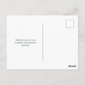 Prettige feestdagen Winter Village Familiefoto Briefkaart (Achterkant)