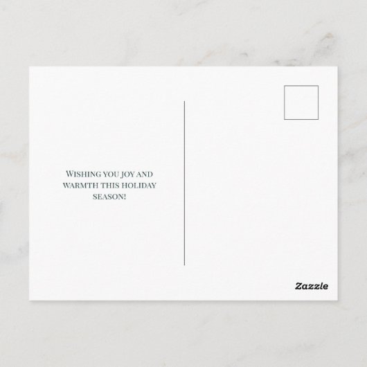 Prettige feestdagen Winter Village Familiefoto Briefkaart (Achterkant)