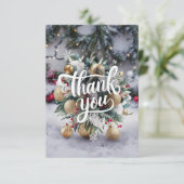 Prettige feestdagen Winter Wish Enchanted Bedankkaart (Staand voorkant)