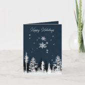 Prettige feestdagen Winter Witte Woud Nacht (Voorkant)