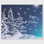 prettige feestdagen Winter Wonderland Kerstmis Cadeaupapier (Vlak)