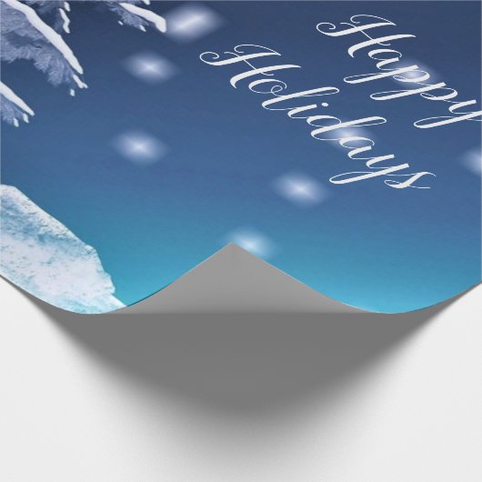 prettige feestdagen Winter Wonderland Kerstmis Cadeaupapier (Hoek)