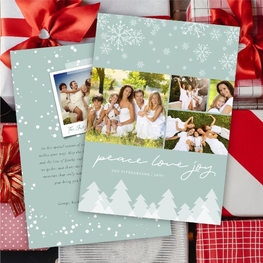 Prettige feestdagen Winter Wonderland Sneeuwvlokke Feestdagenkaart