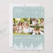 Prettige feestdagen Winter Wonderland Sneeuwvlokke Feestdagenkaart (Voorkant)