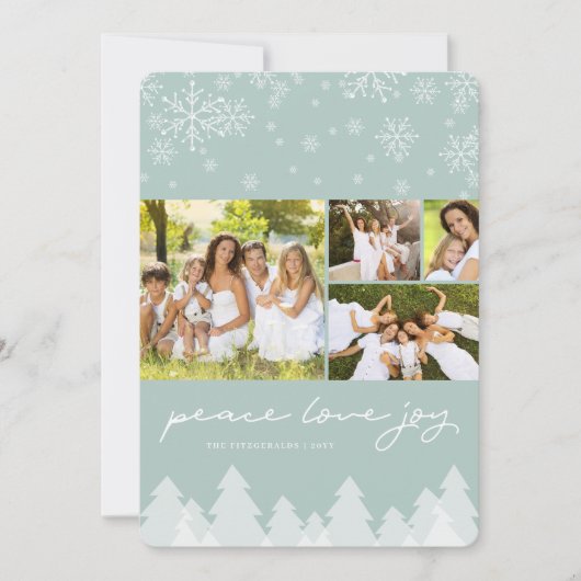 Prettige feestdagen Winter Wonderland Sneeuwvlokke Feestdagenkaart (Voorkant)