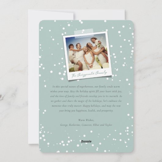 Prettige feestdagen Winter Wonderland Sneeuwvlokke Feestdagenkaart (Achterkant)