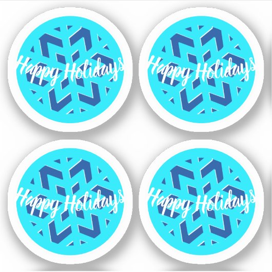 prettige feestdagen | WINTER WONDERLAND | Snowflak Sticker (Voorkant)