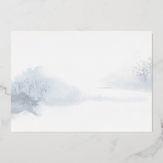 prettige feestdagen Winter Woodland Scene Fox Gold (Achterkant)