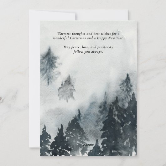 prettige feestdagen | Winterberglandrendierrenner Feestdagenkaart (Achterkant)