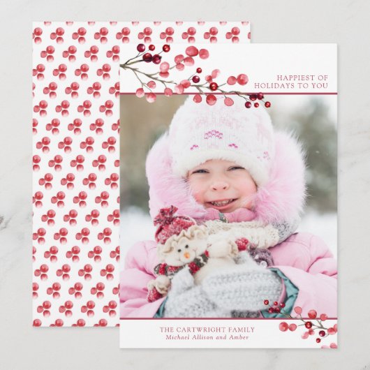 Prettige feestdagen Winterbessen Feestdagenkaart