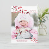 Prettige feestdagen Winterbessen Feestdagenkaart (Staand voorkant)