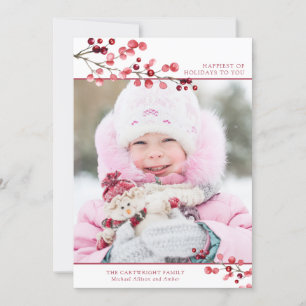 Prettige feestdagen Winterbessen Feestdagenkaart