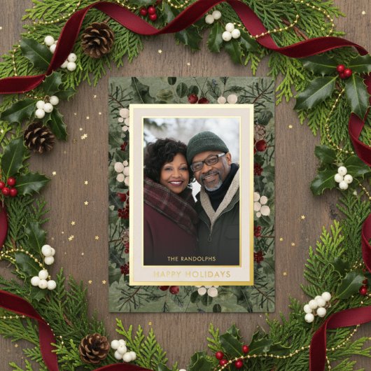 Prettige feestdagen Winterbessen groen